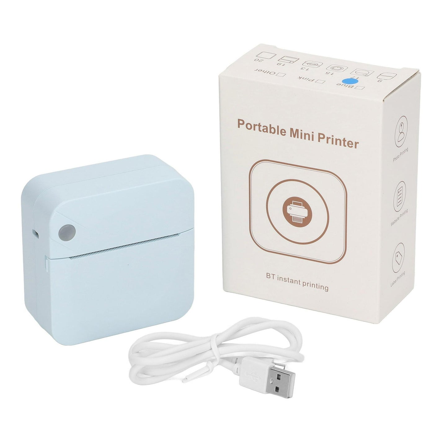 MINI IMPRESORA PORTÁTIL AZULES