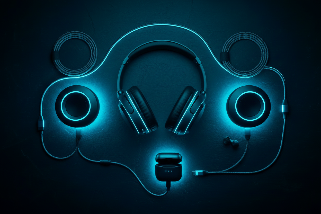 Bocinas, auriculares y cables premium
